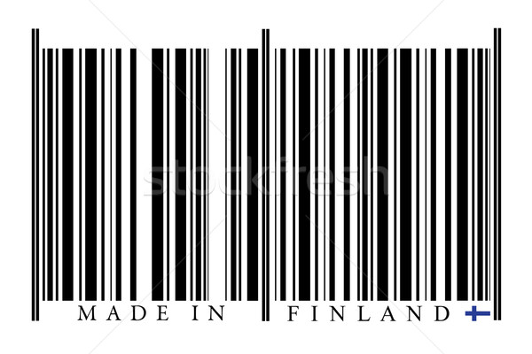 Finlandia kodów kreskowych technologii czarny rynku biały Zdjęcia stock © gemenacom
