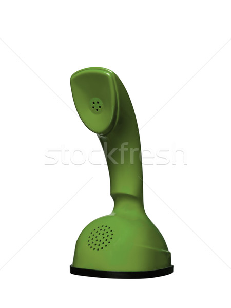 Grünen Jahrgang cobra Telefon isoliert weiß Stock foto © gemenacom
