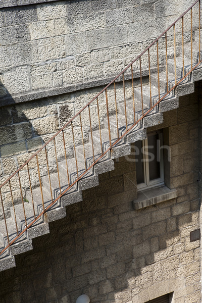 Stock photo: Worn stairs