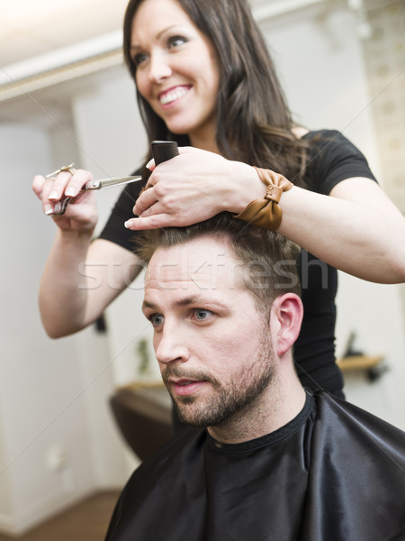 Peluquería hombre diseno hombres de trabajo Foto stock © gemenacom