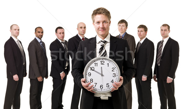 Business manager in front of his team Stock photo © gemenacom