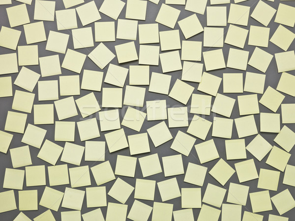 Tapadó citromsárga jegyzetek szürke papír tárgyak Stock fotó © gemenacom