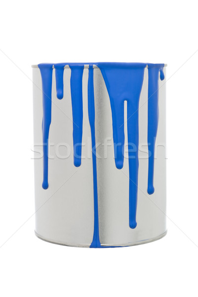 Paint Can with Blue spill Stock photo © gemenacom