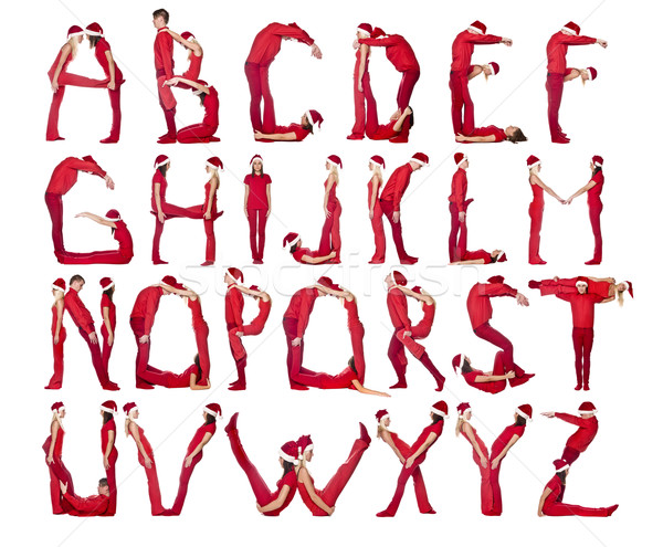 The Alphabet formed by humans. Stock photo © gemenacom