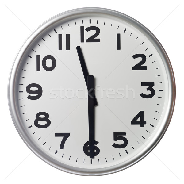 Metade passado onze relógio preto branco Foto stock © gemenacom