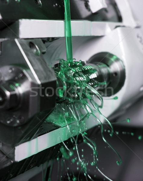 Schwimmend Flüssigkeit grünen Maschine Metall Stock foto © gemenacom