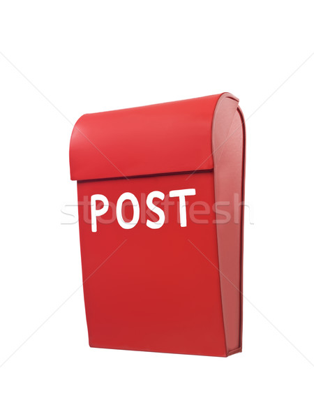 Zdjęcia stock: Czerwony · poczty · odizolowany · biały · biuro · polu