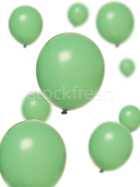 Zielone balony odizolowany biały balon uroczystości Zdjęcia stock © gemenacom