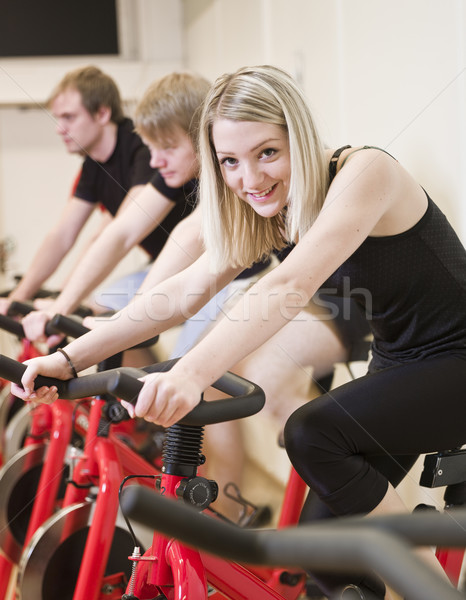 Groep mensen klasse meisje focus man vrouwen Stockfoto © gemenacom