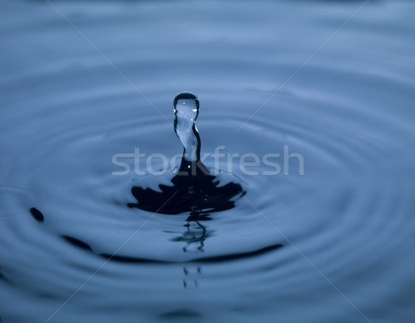 Stok fotoğraf: Su · damlası · damla · mavi · su · siyah