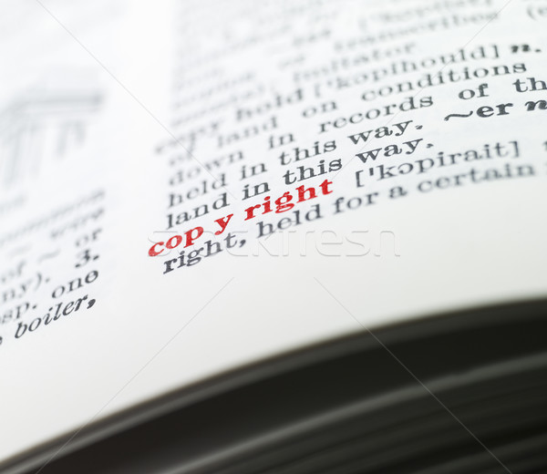 The word 'copyright' highlighted in a dictionary Stock photo © gemenacom