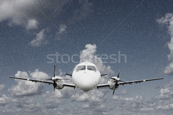 Airplane in the rain Stock photo © gemenacom
