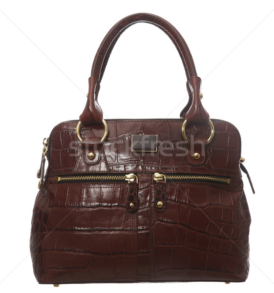 коричневый кожа сумку изолированный белый дизайна Сток-фото © gemenacom