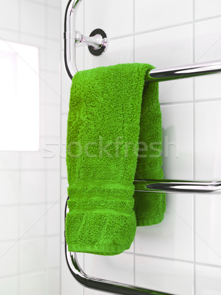 Green towel on a dryer Stock photo © gemenacom