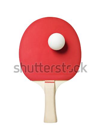 Tischtennis Schläger isoliert weiß Tennis rot Stock foto © gemenacom