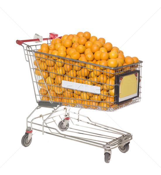 Shopping Cart with a large group of Oranges Stock photo © gemenacom
