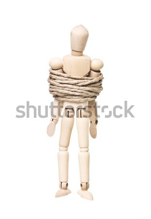 Omhoog tekening pop geïsoleerd witte touw Stockfoto © gemenacom