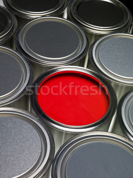 Verf full frame Rood kan metaal Stockfoto © gemenacom