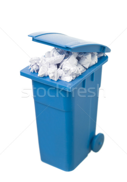 Recycling bin with paper Stock photo © gemenacom