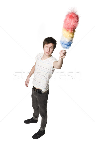 Man with a duster Stock photo © gemenacom