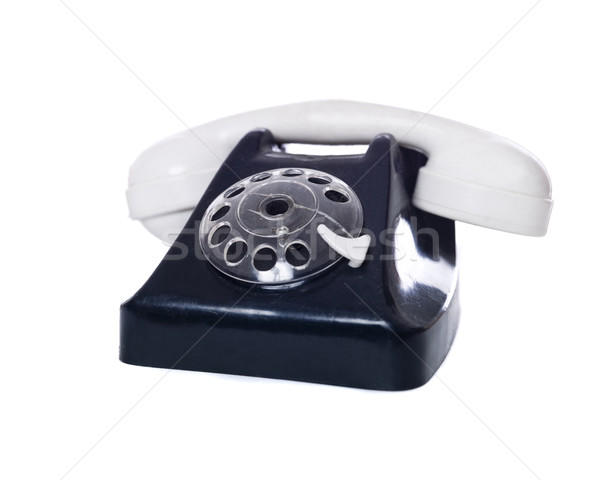 Brinquedo telefone isolado branco preto plástico Foto stock © gemenacom