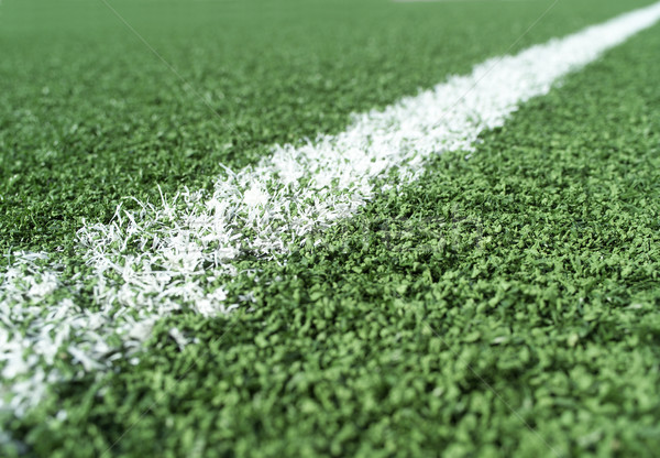 Boisko do piłki nożnej szczegół trawy piłka nożna dziedzinie roślin Zdjęcia stock © gemenacom