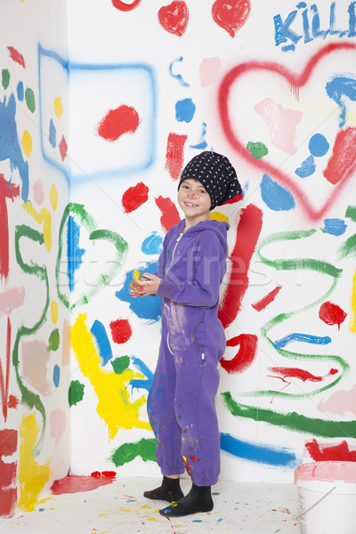 Stock photo: Painting Girl