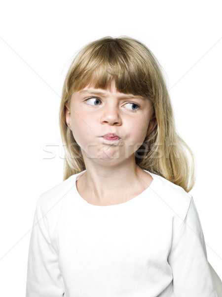 Arrabbiato ragazza ritratto bambina faccia Foto d'archivio © gemenacom