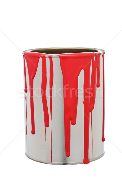 Paint Can with Red spill Stock photo © gemenacom