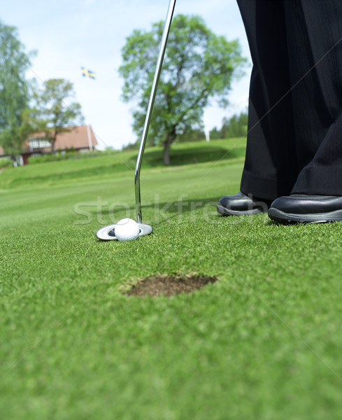 Golfe situação foco céu esportes diversão Foto stock © gemenacom