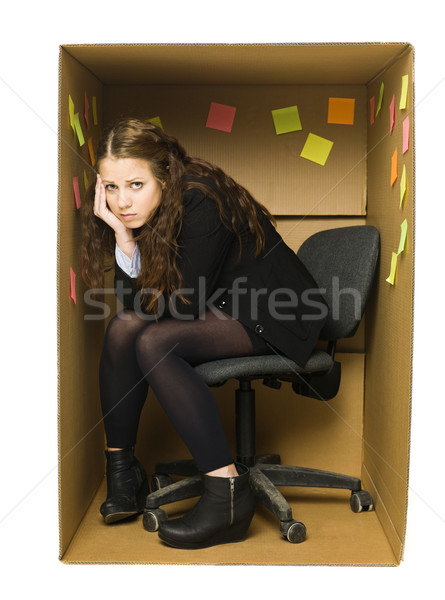 депрессия служба женщину бизнеса весело Сток-фото © gemenacom