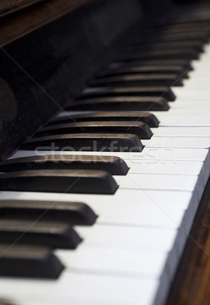 Stock photo: Piano keys with short focal depth