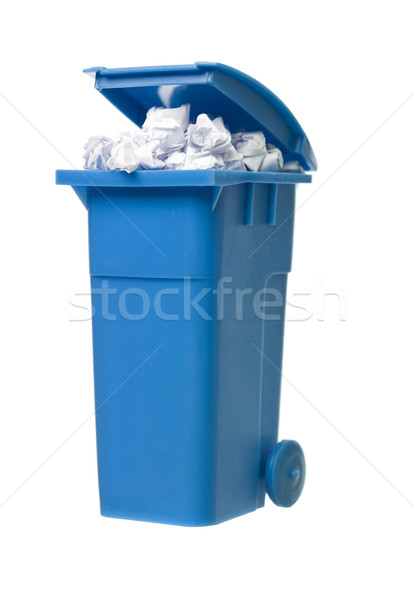 Recycling bin with paper Stock photo © gemenacom