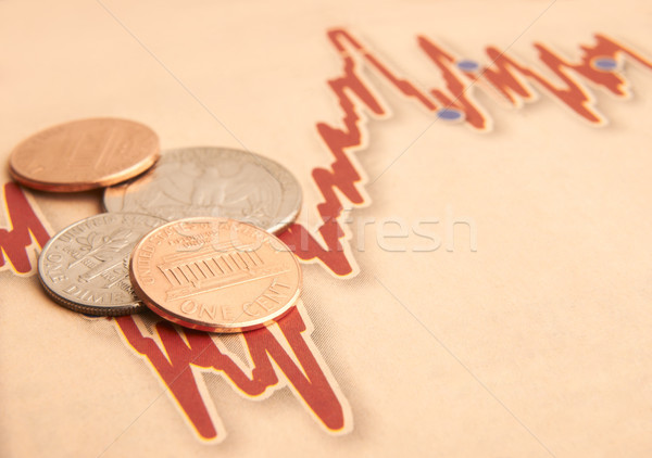 coins on graph paper Stock photo © gemphoto