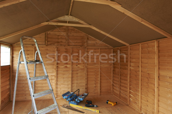 [[stock_photo]]: Intérieur · échelle · nouvellement · outils · étage · bois