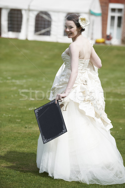 Novia bordo bastante vestido de novia espacio Foto stock © gemphoto