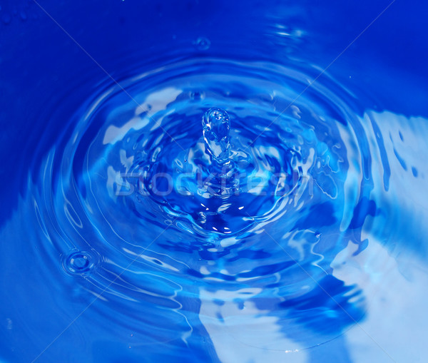 water drop splash in blue Stock photo © GeniusKp