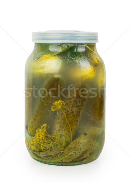 Bank of pickled cucumbers Stock photo © GeniusKp