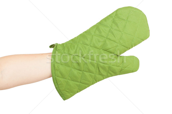 Verde calore femminile mano isolato bianco Foto d'archivio © GeniusKp