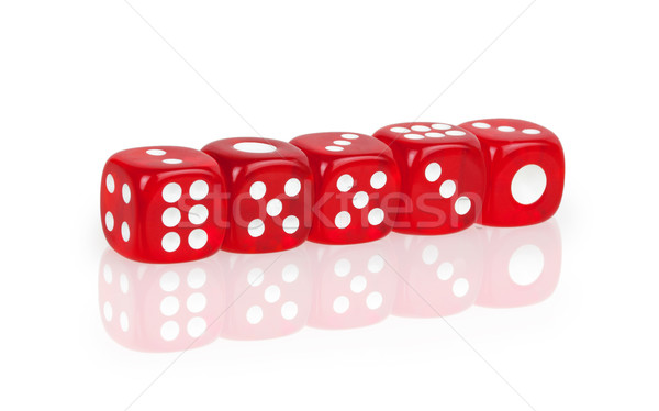 dice lined in a row Stock photo © GeniusKp