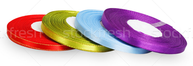 Bright spools satin ribbons Stock photo © GeniusKp