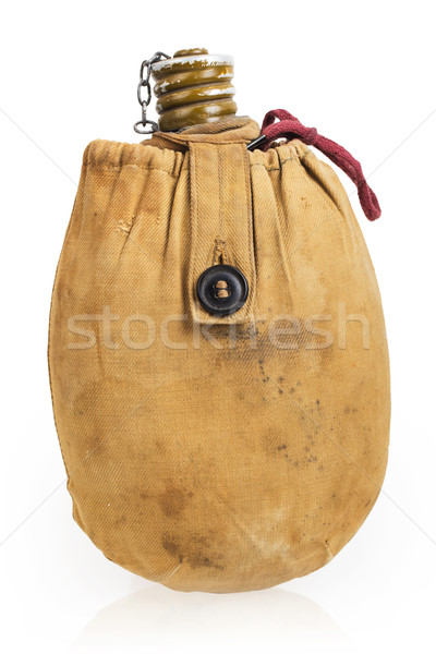 Old military soldiers hiking flask in a canvas carrying case  Stock photo © GeniusKp