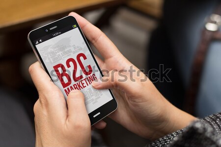 Notfall rufen Geschäftsmann Smartphone Hand halten Stock foto © georgejmclittle