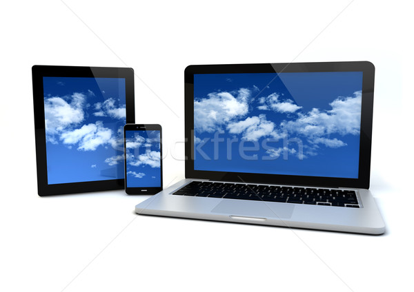 cloud computing concept Stock photo © georgejmclittle