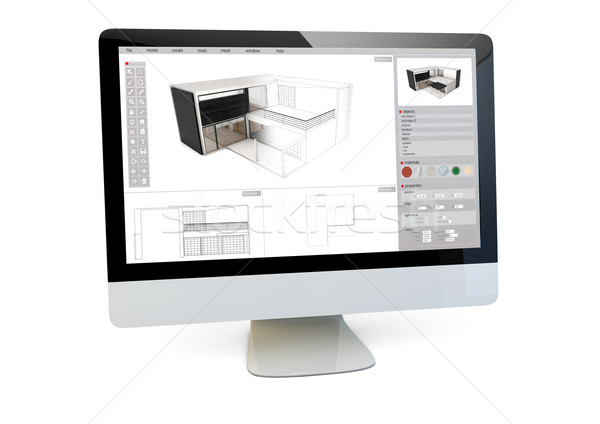 Arquitetura computador arquitetura moderna tornar software modelo Foto stock © georgejmclittle