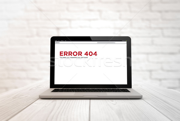 computer on a table error 404 Stock photo © georgejmclittle