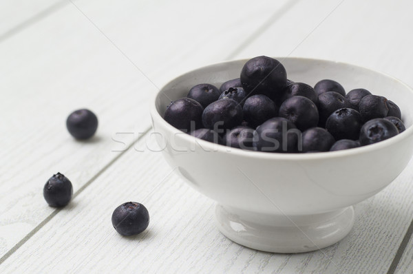 Heidelbeeren Schüssel Heidelbeere Antioxidans gesunde Ernährung Stock foto © georgejmclittle