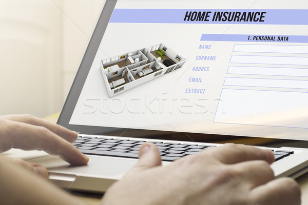 home computing homeinsurance Stock photo © georgejmclittle