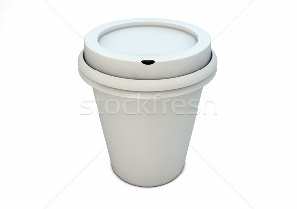 Kávéscsésze render papír kávé kávézó gyors Stock fotó © georgejmclittle
