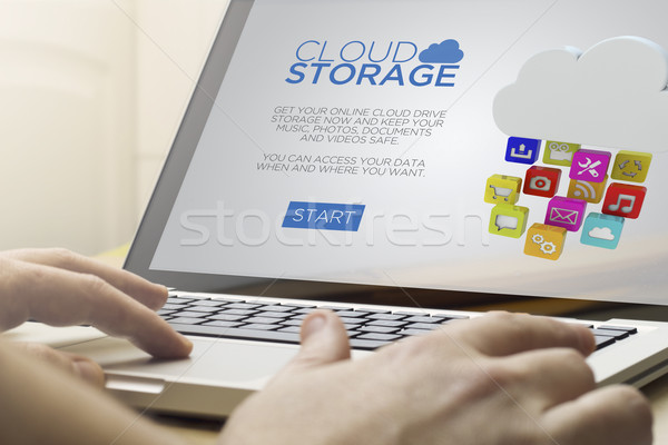 home computing cloud storage Stock photo © georgejmclittle